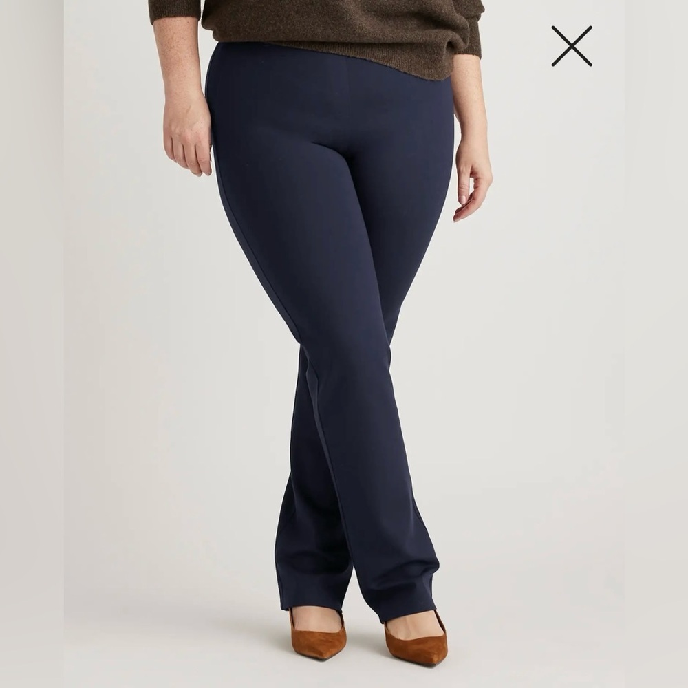 Quince Navy Straight Leg Pants